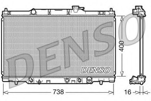 DENSO DRM40012 Радиатор охлаждения двигателя для HONDA