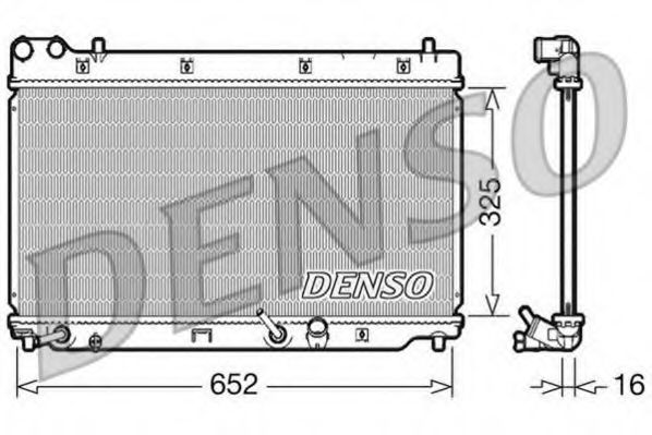 DENSO DRM40014 Радиатор охлаждения двигателя DENSO для HONDA