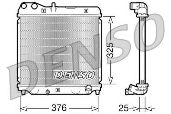 DENSO DRM40015 Радиатор охлаждения двигателя DENSO для HONDA