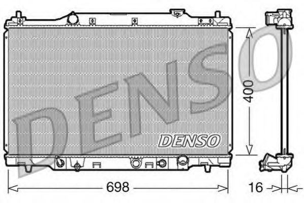 DENSO DRM40016 Радиатор охлаждения двигателя DENSO для HONDA