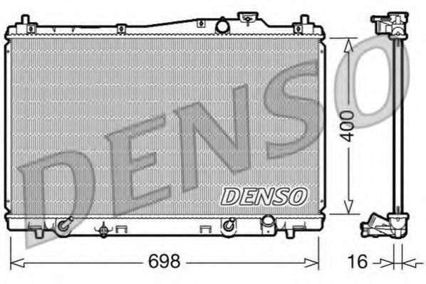 DENSO DRM40017 Радиатор охлаждения двигателя DENSO для HONDA