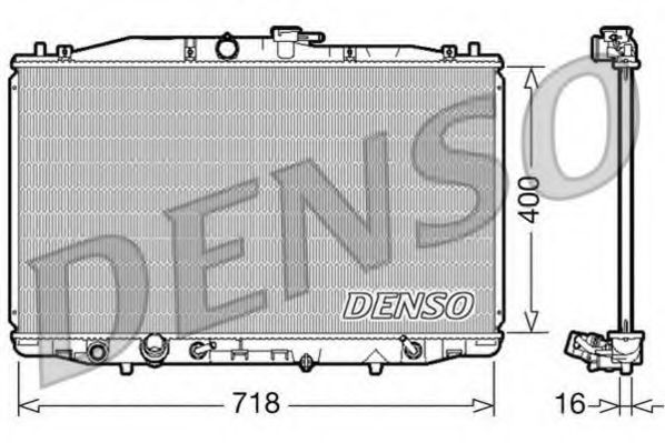 DENSO DRM40023 Радиатор охлаждения двигателя DENSO для HONDA