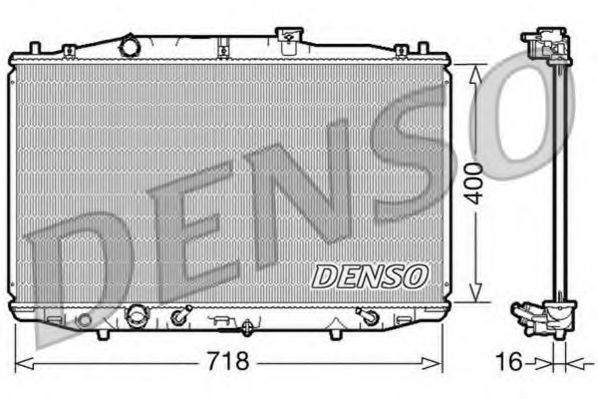 DENSO DRM40024 Радиатор охлаждения двигателя DENSO для HONDA