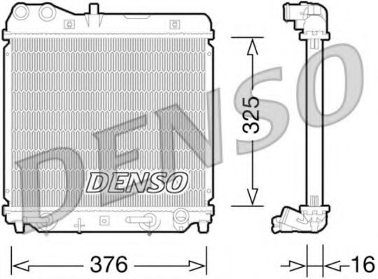 DENSO DRM40026 Радиатор охлаждения двигателя DENSO для HONDA