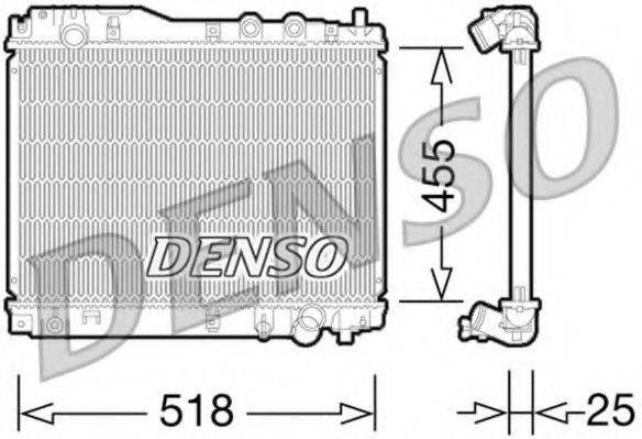 DENSO DRM40027 Радиатор охлаждения двигателя DENSO для HONDA