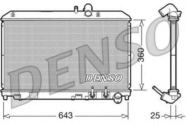 DENSO DRM44012 Радиатор охлаждения двигателя для MAZDA RX-8