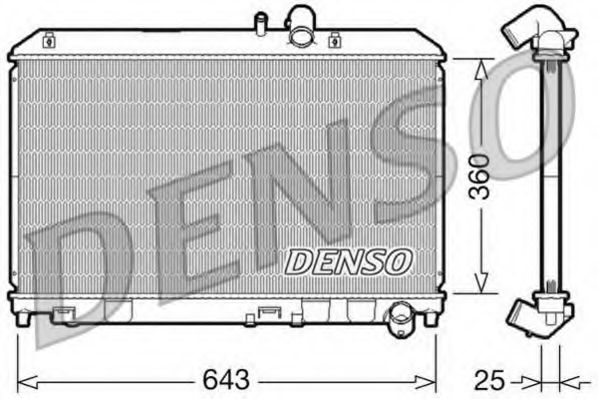 DENSO DRM44013 Радиатор охлаждения двигателя DENSO для MAZDA
