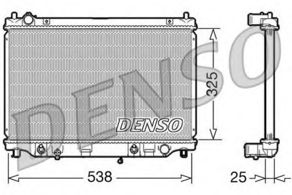 DENSO DRM44014 Радиатор охлаждения двигателя DENSO для MAZDA