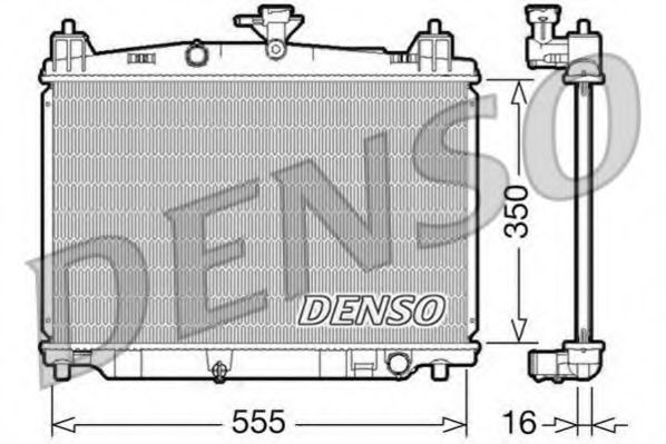 DENSO DRM44016 Радиатор охлаждения двигателя для MAZDA