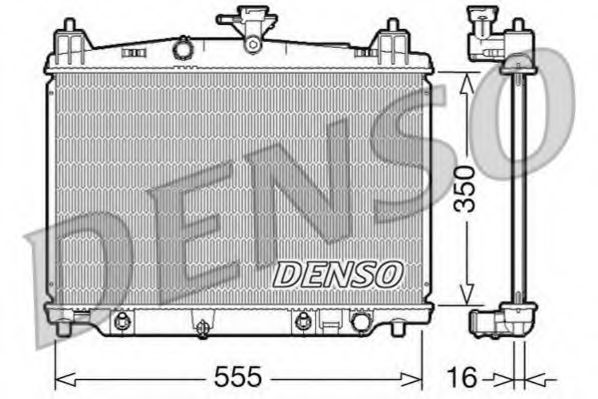 DENSO DRM44018 Радиатор охлаждения двигателя для MAZDA 2