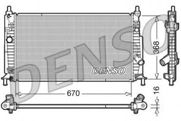 DENSO DRM44020 Радиатор охлаждения двигателя DENSO для MAZDA