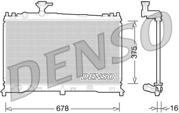 DENSO DRM44027 Радиатор охлаждения двигателя DENSO для MAZDA