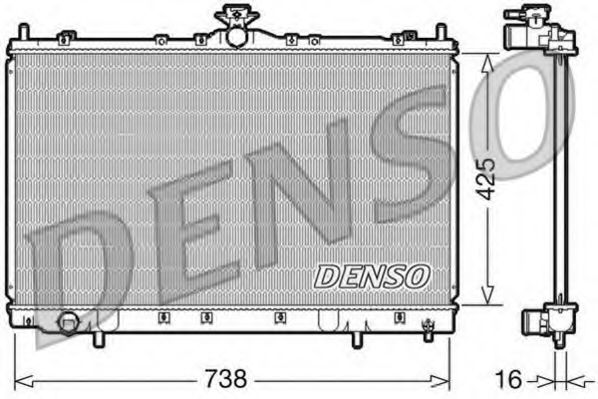DENSO DRM45012 Радиатор охлаждения двигателя DENSO для MITSUBISHI