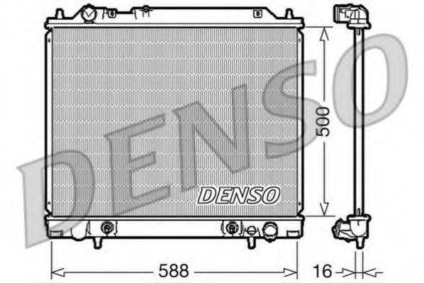 DENSO DRM45013 Радиатор охлаждения двигателя DENSO для MITSUBISHI