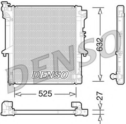 DENSO DRM45034 Радиатор охлаждения двигателя DENSO для MITSUBISHI