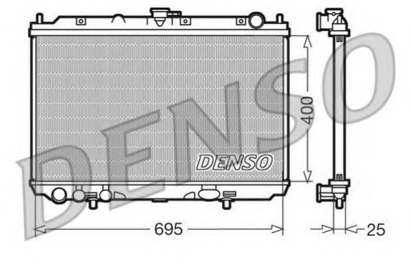 DENSO DRM46016 Радиатор охлаждения двигателя для NISSAN ALMERA