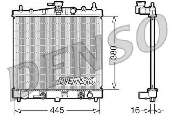 DENSO DRM46021 Радиатор охлаждения двигателя DENSO для NISSAN