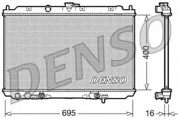 DENSO DRM46026 Радиатор охлаждения двигателя DENSO для NISSAN