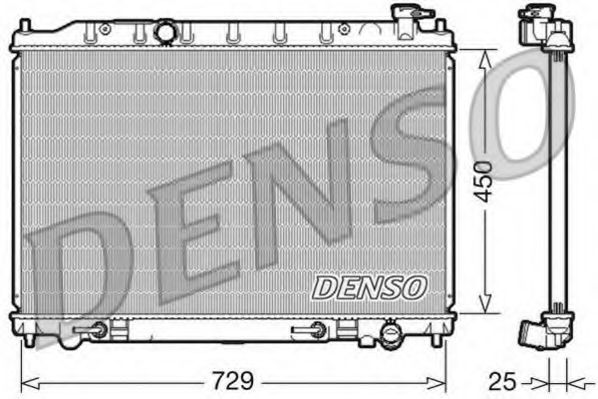 DENSO DRM46029 Радиатор охлаждения двигателя для NISSAN MURANO