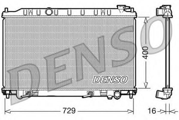 DENSO DRM46033 Радиатор охлаждения двигателя DENSO для NISSAN