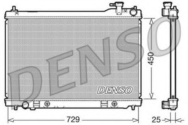 DENSO DRM46100 Радиатор охлаждения двигателя DENSO для INFINITI