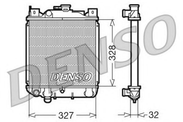 DENSO DRM47006 Радиатор охлаждения двигателя DENSO для SUZUKI