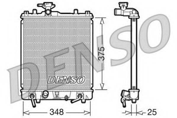 DENSO DRM47009 Радиатор охлаждения двигателя для SUZUKI WAGON