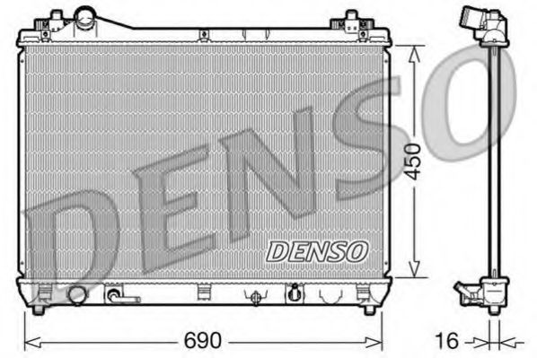 DENSO DRM47017 Радиатор охлаждения двигателя DENSO для SUZUKI