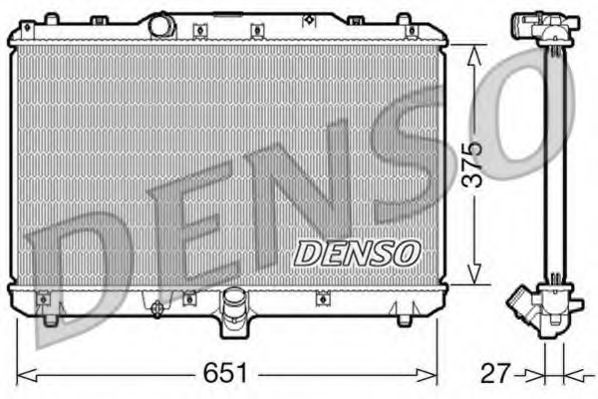 DENSO DRM47022 Радиатор охлаждения двигателя для FIAT SEDICI