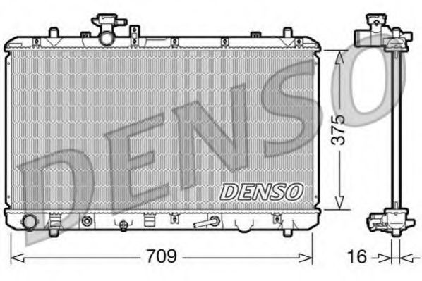 DENSO DRM47024 Радиатор охлаждения двигателя DENSO для SUZUKI