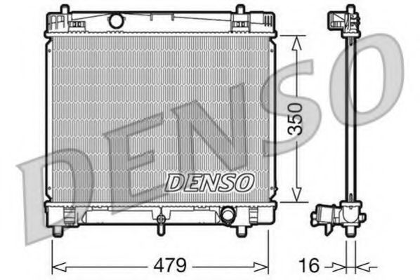 DENSO DRM50008 Радиатор охлаждения двигателя DENSO для TOYOTA