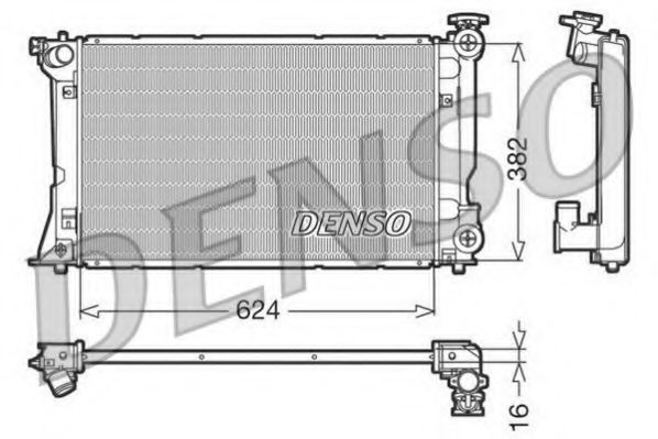 DENSO DRM50018 Радиатор охлаждения двигателя DENSO для TOYOTA