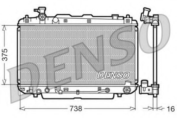 DENSO DRM50022 Радиатор охлаждения двигателя для TOYOTA RAV4