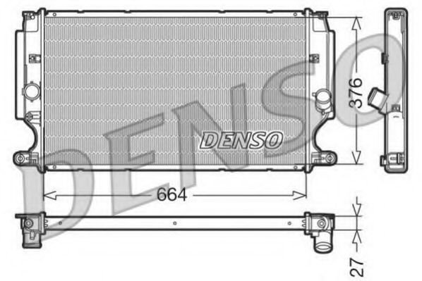 DENSO DRM50024 Радиатор охлаждения двигателя для TOYOTA COROLLA