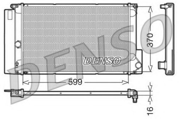 DENSO DRM50026 Радиатор охлаждения двигателя для TOYOTA COROLLA