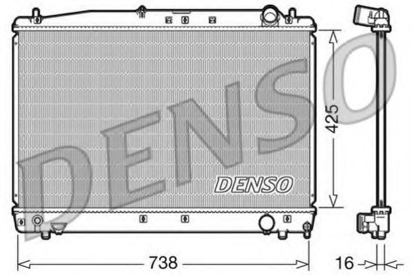 DENSO DRM50033 Радиатор охлаждения двигателя DENSO для TOYOTA