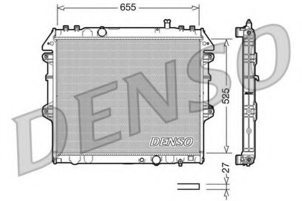 DENSO DRM50039 Радиатор охлаждения двигателя DENSO для TOYOTA