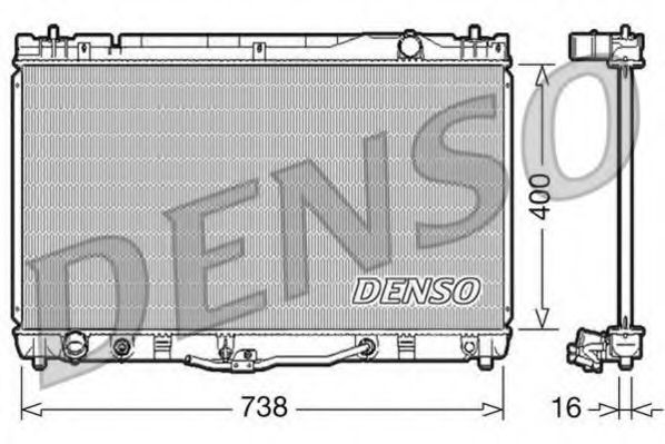 DENSO DRM50043 Радиатор охлаждения двигателя для TOYOTA CAMRY