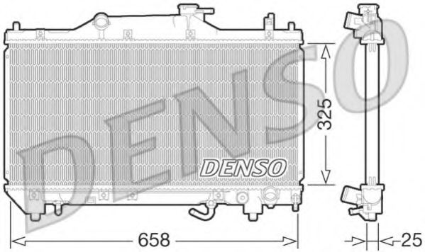 DENSO DRM50067 Радиатор охлаждения двигателя DENSO для TOYOTA