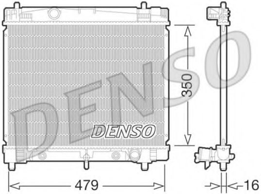 DENSO DRM50070 Радиатор охлаждения двигателя для DAIHATSU