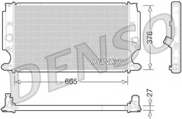 DENSO DRM50072 Радиатор охлаждения двигателя DENSO для TOYOTA