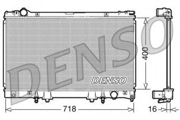 DENSO DRM51002 Радиатор охлаждения двигателя DENSO для LEXUS