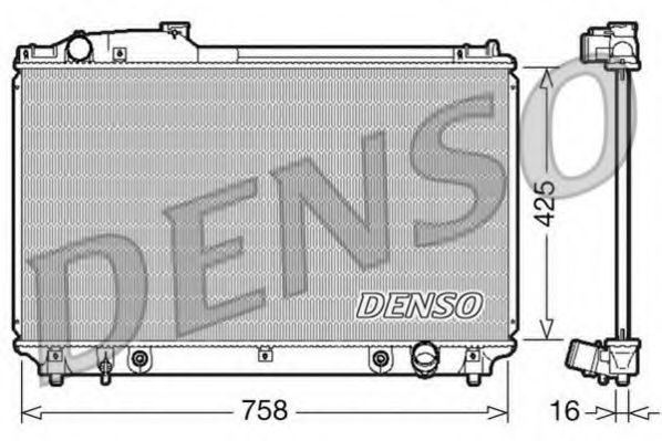 DENSO DRM51003 Радиатор охлаждения двигателя DENSO для LEXUS
