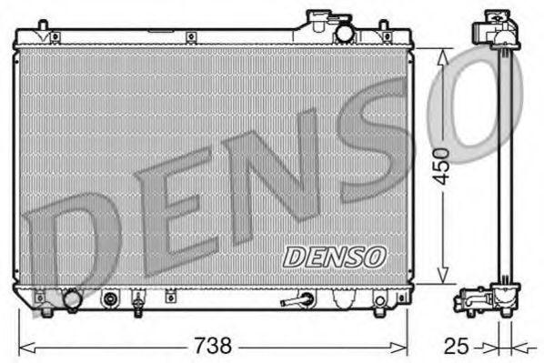 DENSO DRM51004 Радиатор охлаждения двигателя для LEXUS