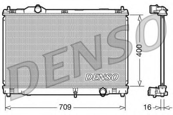 DENSO DRM51008 Радиатор охлаждения двигателя DENSO для LEXUS