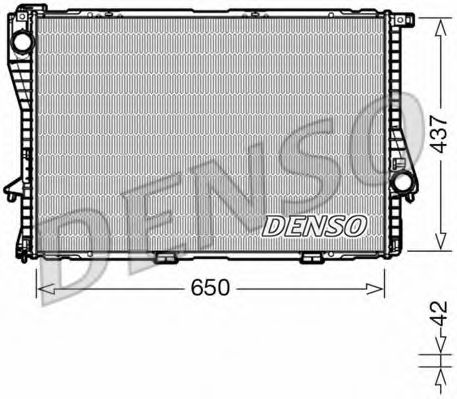 DENSO DRM05048 Радиатор охлаждения двигателя DENSO 