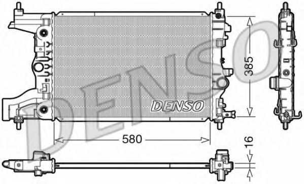 DENSO DRM20005 Радиатор охлаждения двигателя DENSO 