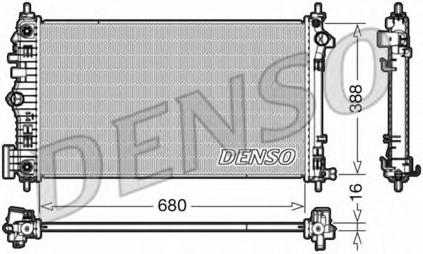 DENSO DRM20007 Радиатор охлаждения двигателя DENSO 
