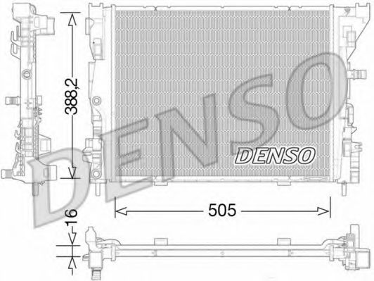 DENSO DRM23035 Радиатор охлаждения двигателя DENSO для RENAULT