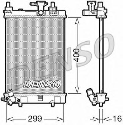 DENSO DRM35003 Радиатор охлаждения двигателя DENSO для DAIHATSU
